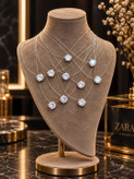 گردنبند سوارسکی بندنامرئی زنانه