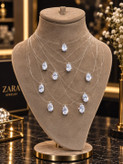 گردنبند سوارسکی بندنامرئی زنانه